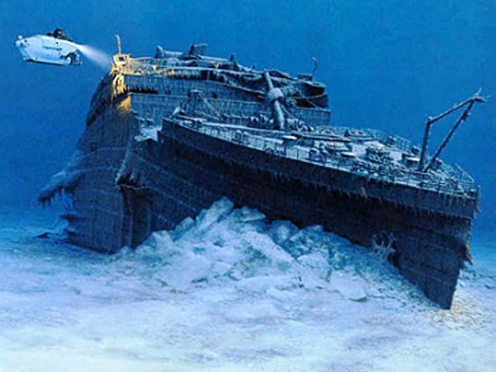Photo:  The Titanic in the bottom of the sea